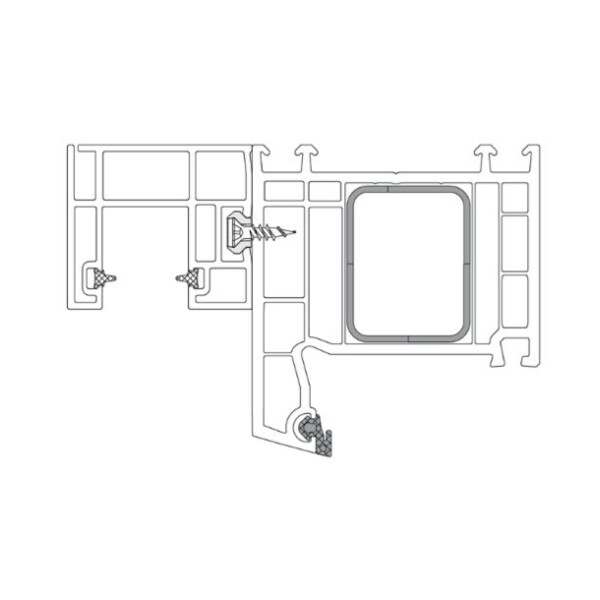 Vis pvc pour rejet d'eau