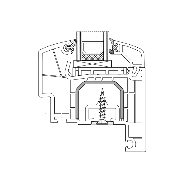 Vis pvc tête fraisée  se simple filet