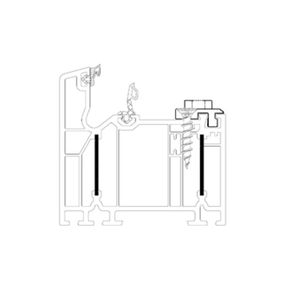 Vis pvc tête fraisée  se simple filet