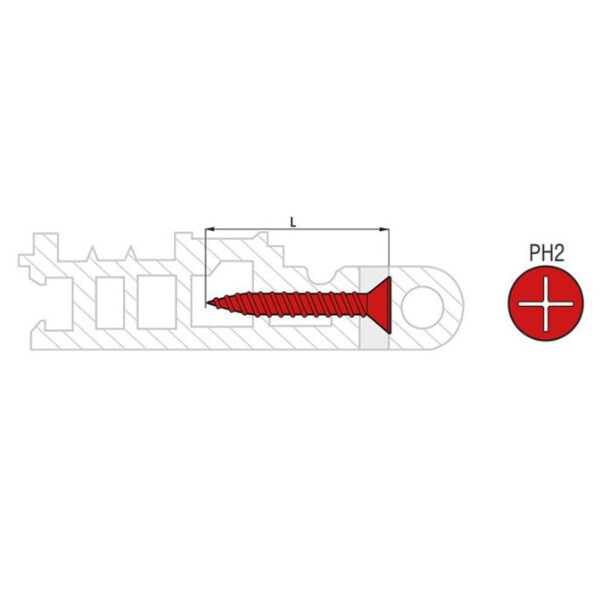 Vis pvcpw tf laque blanc  ral 9016