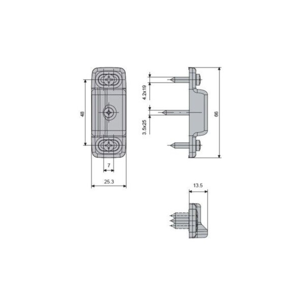 Gâche 8504fa 2 vantaux