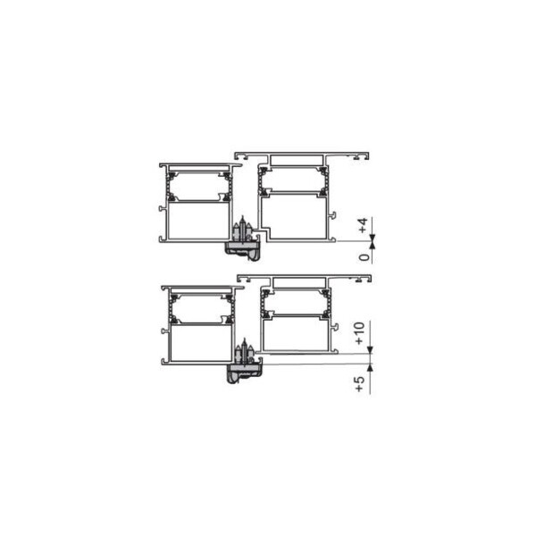Gâche 8529a 2 vantaux