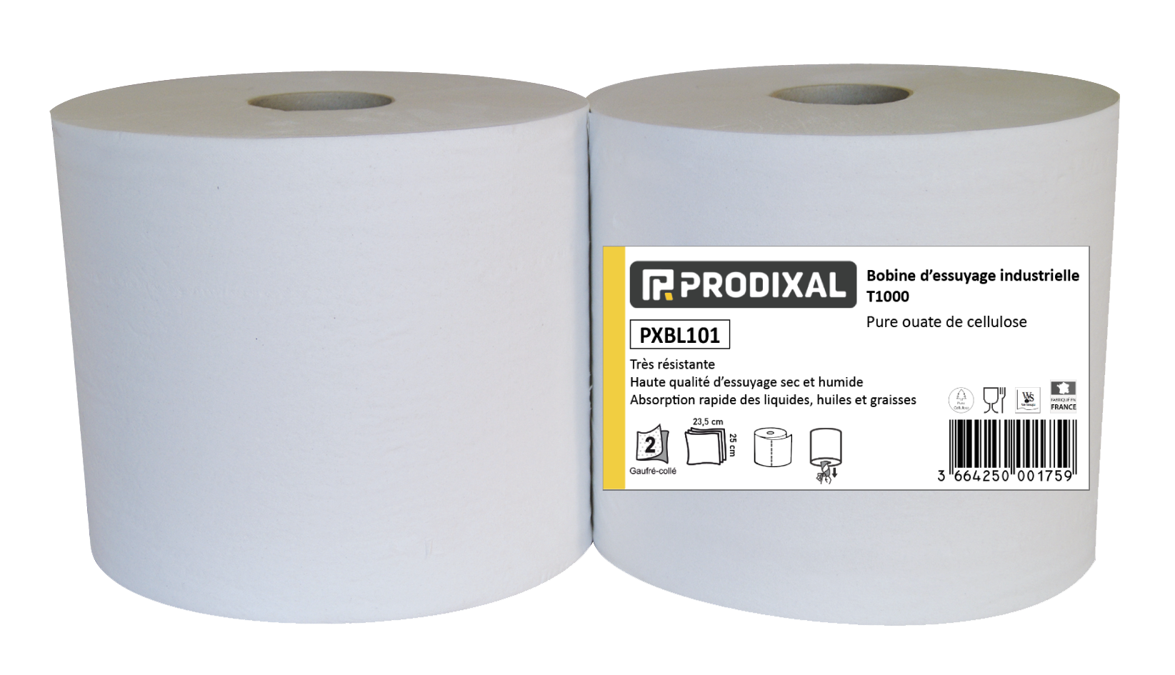 BOBINE OUATE ESSUYAGE INDUSTRIEL Prodixal BOBINE OUATE ESSUYAGE INDUSTRIEL Prodixal