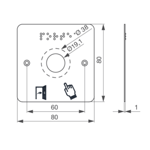 Plaque BP inox Izyx Systems