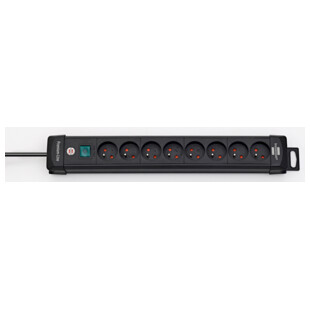 SOCLE MULTIPRISE PNN - PREMIUM PLUS NOIR H05VV-F 3G1,5 AVEC INTERRUPTEUR Brennenstuhl S.a.s