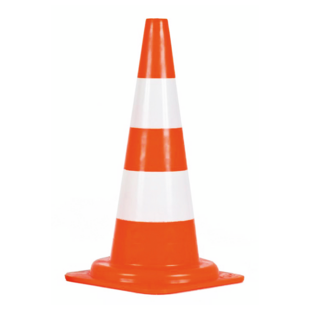 CONE DE SIGNALISATION PE ORANGE FLUO 50CM 2 BANDES BLANCHES BS50B Vinmer CONE DE SIGNALISATION PE ORANGE FLUO 50CM 2 BANDES BLANCHES BS50B Vinmer