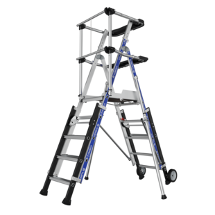 PLATEFORME SHERPASCOPIC PLIANT 5-7 MARCHES GARDE CORPS LISSE Tubesca-Comabi PLATEFORME SHERPASCOPIC PLIANT 5-7 MARCHES GARDE CORPS LISSE Tubesca-Comabi