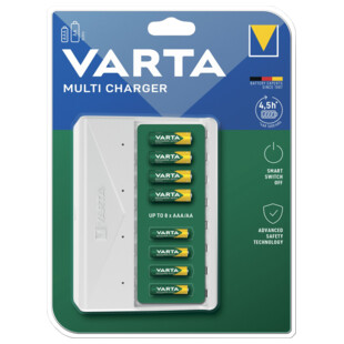 CHARGEUR VARTA  4,5H AAA/AA 8 CANAUX Varta CHARGEUR VARTA  4,5H AAA/AA 8 CANAUX Varta
