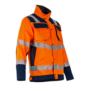 BLOUSON HAUTE VISIBILTE AMPOULE MARINE/ORANGE Lma Lebeurre
