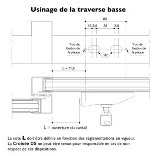 Butée amovible à clé SEHOP Croisee Ds