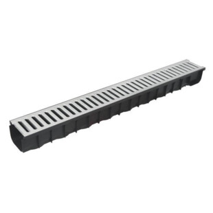 CANIVEAU MIDI AVEC GRILLE PASSERELLE EN ACIER GALVANISEE A15 MONTEE Dakota