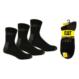 CHAUSSETTE QUARTERSOCKS NOIR  LOT 3 PAIRES T41-45 Caterpillar