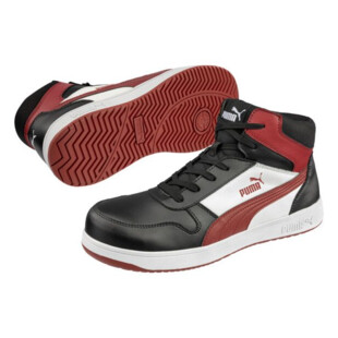 CHAUSSURE FRONTCOURT BLK/WHT/RED MID S3L ESD FO HRO SR Puma Safety