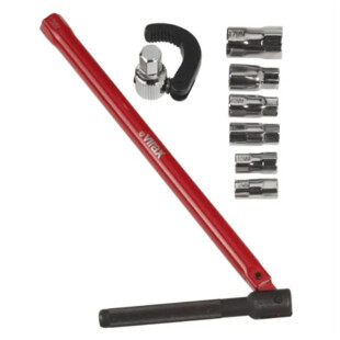 CLE ECROU ROBINET + 7 EMBOUTS + MACHOIRE Virax CLE ECROU ROBINET + 7 EMBOUTS + MACHOIRE Virax