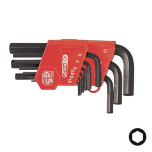 CLE MALE 6 PANS COURTE BRUNIE (JEU DE 9) Ks Tools CLE MALE 6 PANS COURTE BRUNIE (JEU DE 9) Ks Tools