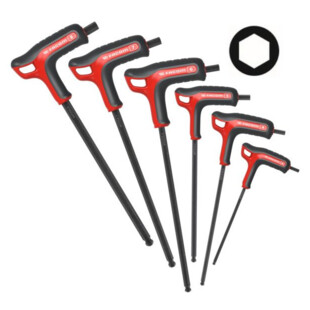 CLE MALE POIGNEE EN ''T'' 6 PANS TETE SPHERIQUE (JEU DE 6) Facom CLE MALE POIGNEE EN ''T'' 6 PANS TETE SPHERIQUE (JEU DE 6) Facom