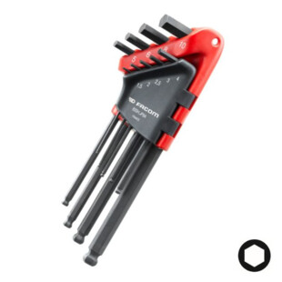 CLE MALE TETE SPHERIQUE SUR ETUI (JEU DE 9) Facom CLE MALE TETE SPHERIQUE SUR ETUI (JEU DE 9) Facom