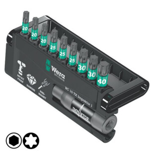 COFFRET D'EMBOUTS BIT-CHECK 10 TX IMPAKTOR 1 (10 PIECES) Wera
