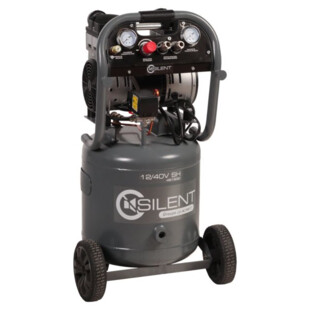 COMPRESSEUR MONOPHASE MONOBLOC SILENCIEUX SILENT 12/40 SH VERTICAL Lacair