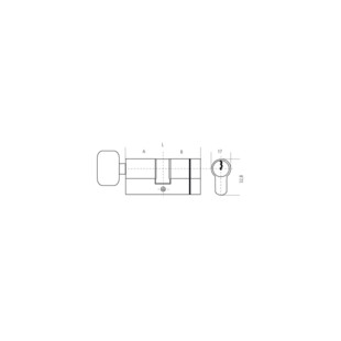 Cylindre à bouton F6S+ anti-arrachement Ifam