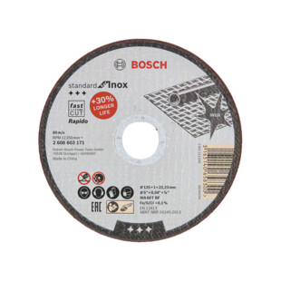 Disque à tronçonner inox droit 125x1.0x22mm Bosch