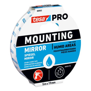 DOUBLE-FACE DE MONTAGE MOUSSE SPECIAL SALLE DE BAINS 66952  BLANC 5M X 19MM Tesa DOUBLE-FACE DE MONTAGE MOUSSE SPECIAL SALLE DE BAINS 66952  BLANC 5M X 19MM Tesa