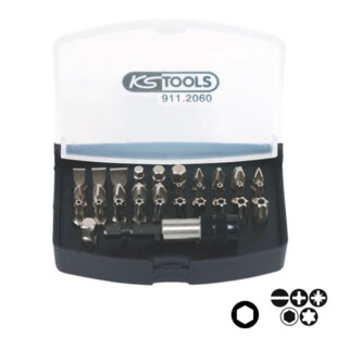 EMBOUTS DE VISSAGE 1/4'' (JEU DE 32) Ks Tools