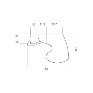 Fermeture applique surélevée Croisee Ds
