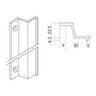 Gâche fermeture applique 6184 Croisee Ds
