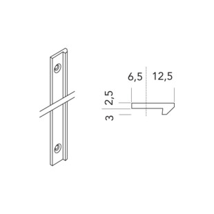 Gâche fermeture en applique 6153 Croisee Ds