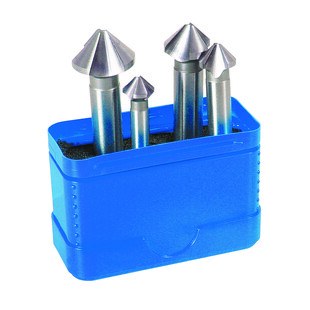 FRAISE A CHANFREINER HSS-E 90° 3 COUPES (JEU DE 4) Fisch®