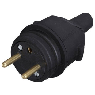 FICHE CAOUTCHOUC 2P+T 16A Electraline