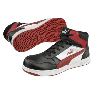 CHAUSSURE FRONTCOURT BLK/WHT/RED MID S3L ESD FO HRO SR Puma Safety