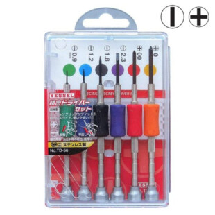 Jeu de 6 tournevis précision PLAT ET PH Vessel