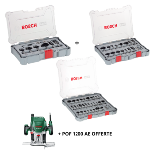 Kit 5 coffrets fraises + POF 1200 AF offerte Bosch