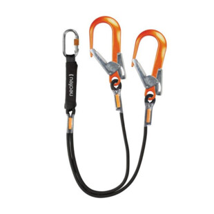 LONGE DOUBLE AVEC ABSORBEUR D'ENERGIE ET CONNECTEURS Neofeu