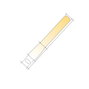 MANCHE MASSETTE TAILLEUR PIERRE LEBORGNE D 40X28MM 26 CM FRENE VERNIS Jacquenet Malin