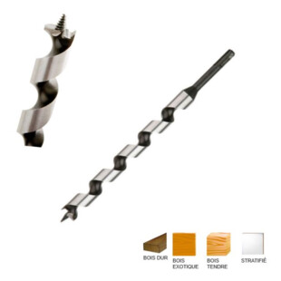 Mèche bois spirale unique Diager