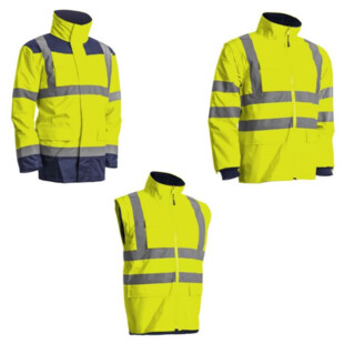 PARKA MULTICOUCHES KANATA 4/1 JAUNE/MARINE Coverguard