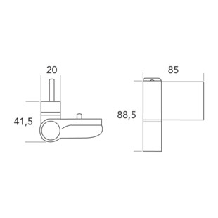 Paumelle PVC KT-SV par 24 - vis autoperforantes Dr. Hahn