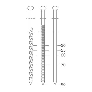 Pointes annelées en rouleau Alsafix