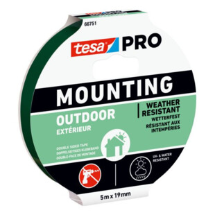 RUBAN DOUBLE FACE MOUNTING PRO EXT 66751 BLANC 5 M X 19 MM Tesa RUBAN DOUBLE FACE MOUNTING PRO EXT 66751 BLANC 5 M X 19 MM Tesa