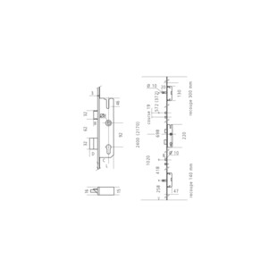 Serrure multipoints 856 type 8-1 Fuhr