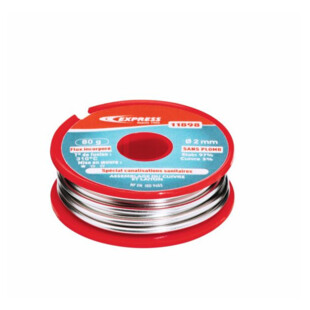 SOUDURE ETAIN POUR ASSEMBLAGE CANALISATION SANITAIRE - 80G - BOBINE Ø 2 MM Guilbert-Express