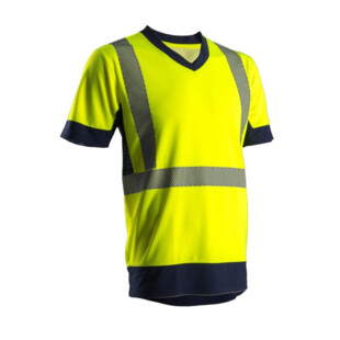T-SHIRT KYRIO HI-VIZ JAUNE/MARINE Coverguard