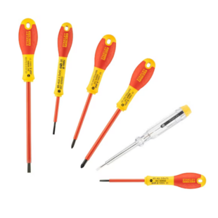 TOURNEVIS ISOLES 1000V ELEC + POZI + TESTEUR - JEU DE 6PCS FATMAX Stanley