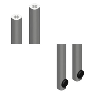 Tringle crémone 2 X 1250mm Croisee Ds