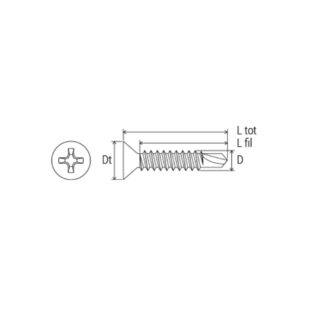 Vis autoperceuse PVC DRILLEX - BTE 200 Mustad