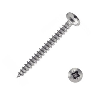 Vis bois inox tête ronde pozi Acton