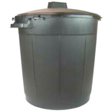 POUBELLE A GRAVATS POLYPROPYLENE 80 L AVEC COUVERCLE PB80 (vignette) Poubelle a gravats polypropylene 80 l avec couvercle pb80